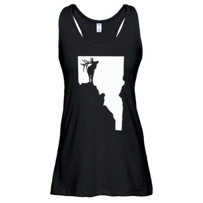 Upside Down Idaho Elk Ladies Essential Flowy Tank