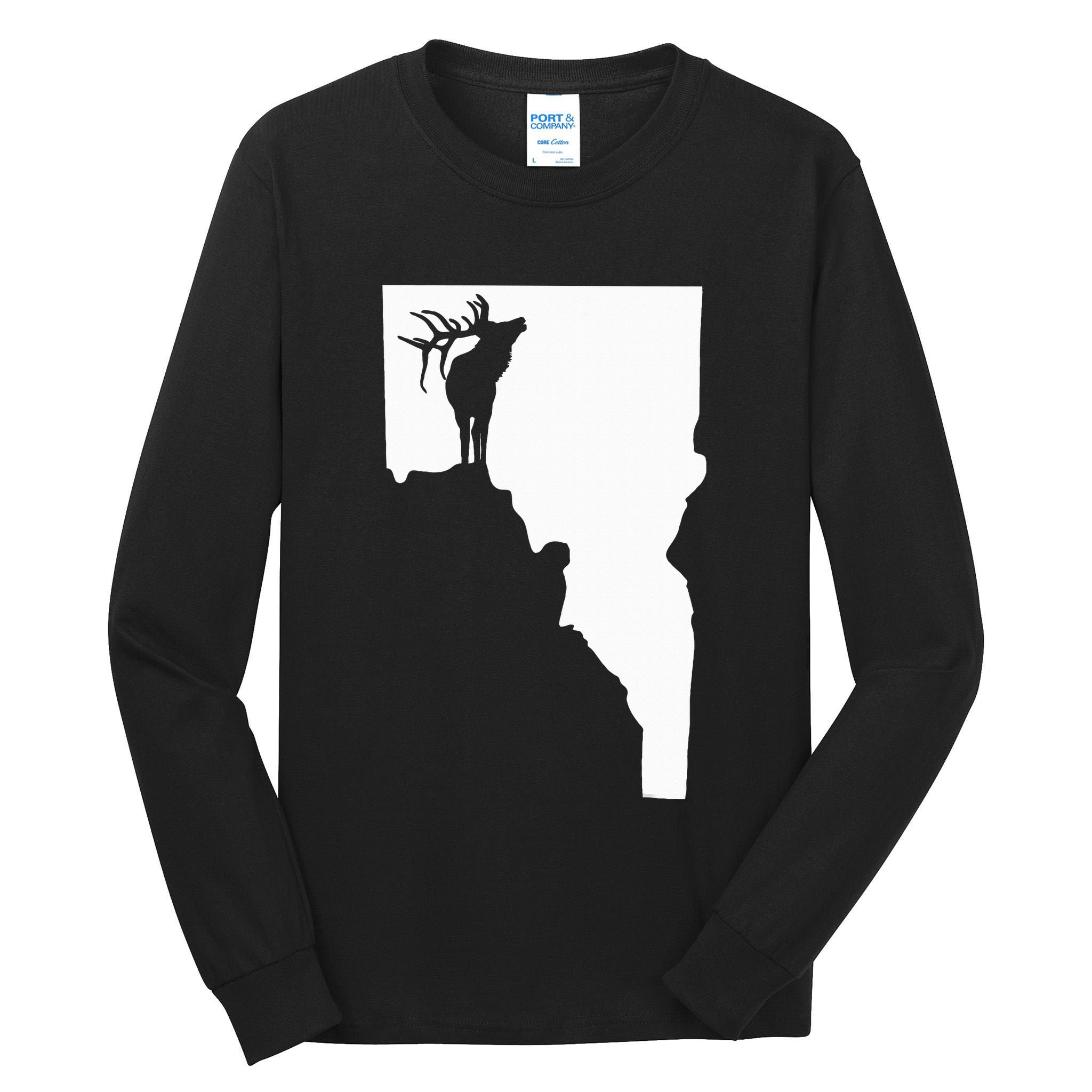 Upside Down Idaho Elk Tall Long Sleeve T-Shirt