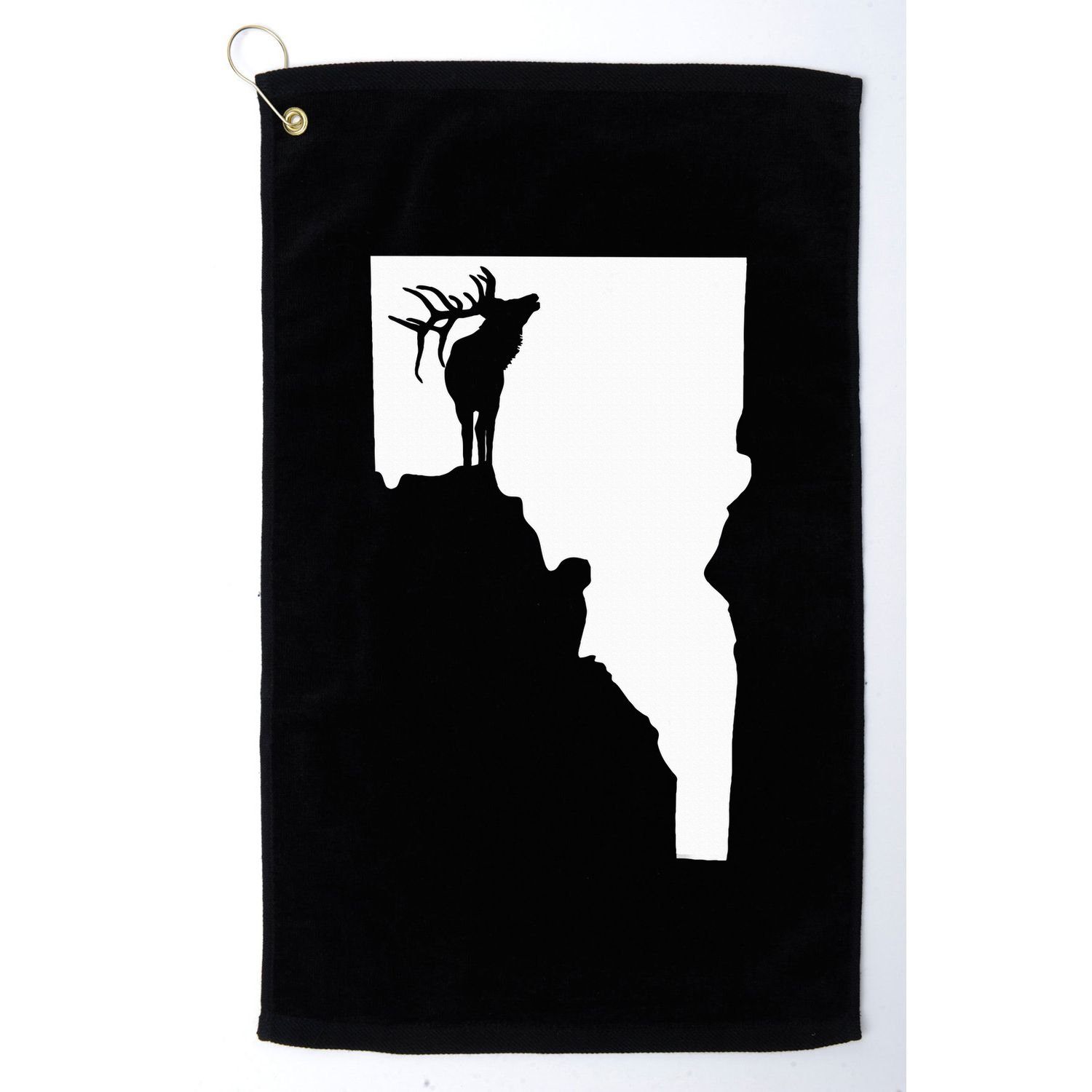 Upside Down Idaho Elk Golf Towel