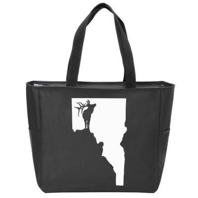 Upside Down Idaho Elk Zip Tote Bag