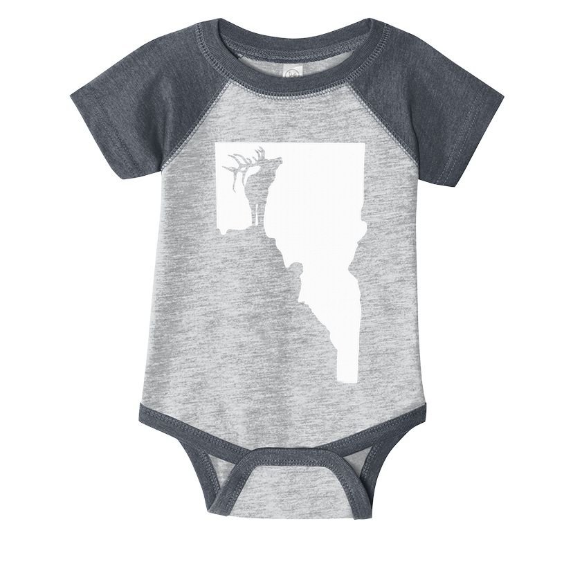 Upside Down Idaho Elk Infant Baby Jersey Bodysuit