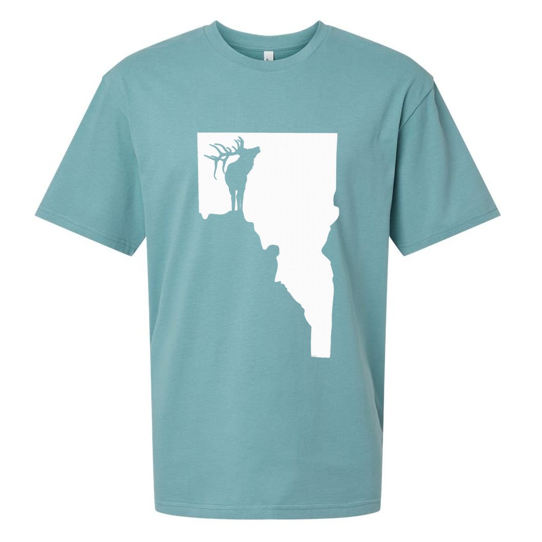 Upside Down Idaho Elk Sueded Cloud Jersey T-Shirt