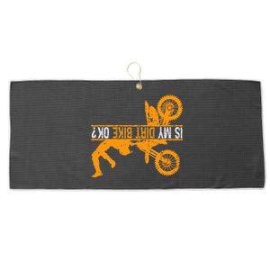 Upside Down Is My Dirt Bike Ok For Dirt Bikers Large Microfiber Waffle Golf Towel