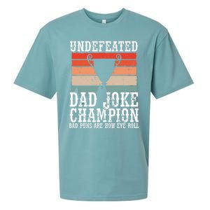 Undefeated Dad Joke Champion Bad Puns Are How Eye Roll Joke Cute Gift Sueded Cloud Jersey T-Shirt