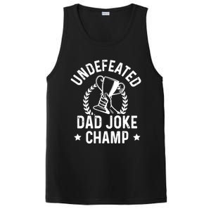 Undefeated Dad Joke Champion Funny Fathers Day Saying Quote Gift PosiCharge Competitor Tank