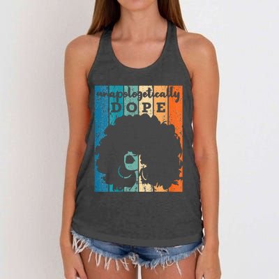 Unapologetically Dope Juneteenth Gift For Women's Knotted Racerback Tank