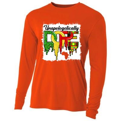 Unapologetically Dope Juneteenth Black History Month African Gift Cooling Performance Long Sleeve Crew