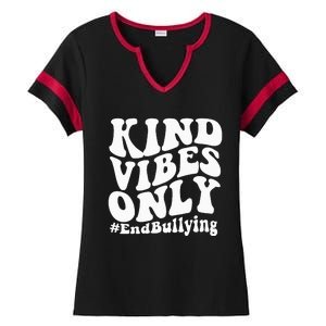 Unity Day Kindness Day Orange Kind Vibes Only End Bullying Ladies Halftime Notch Neck Tee