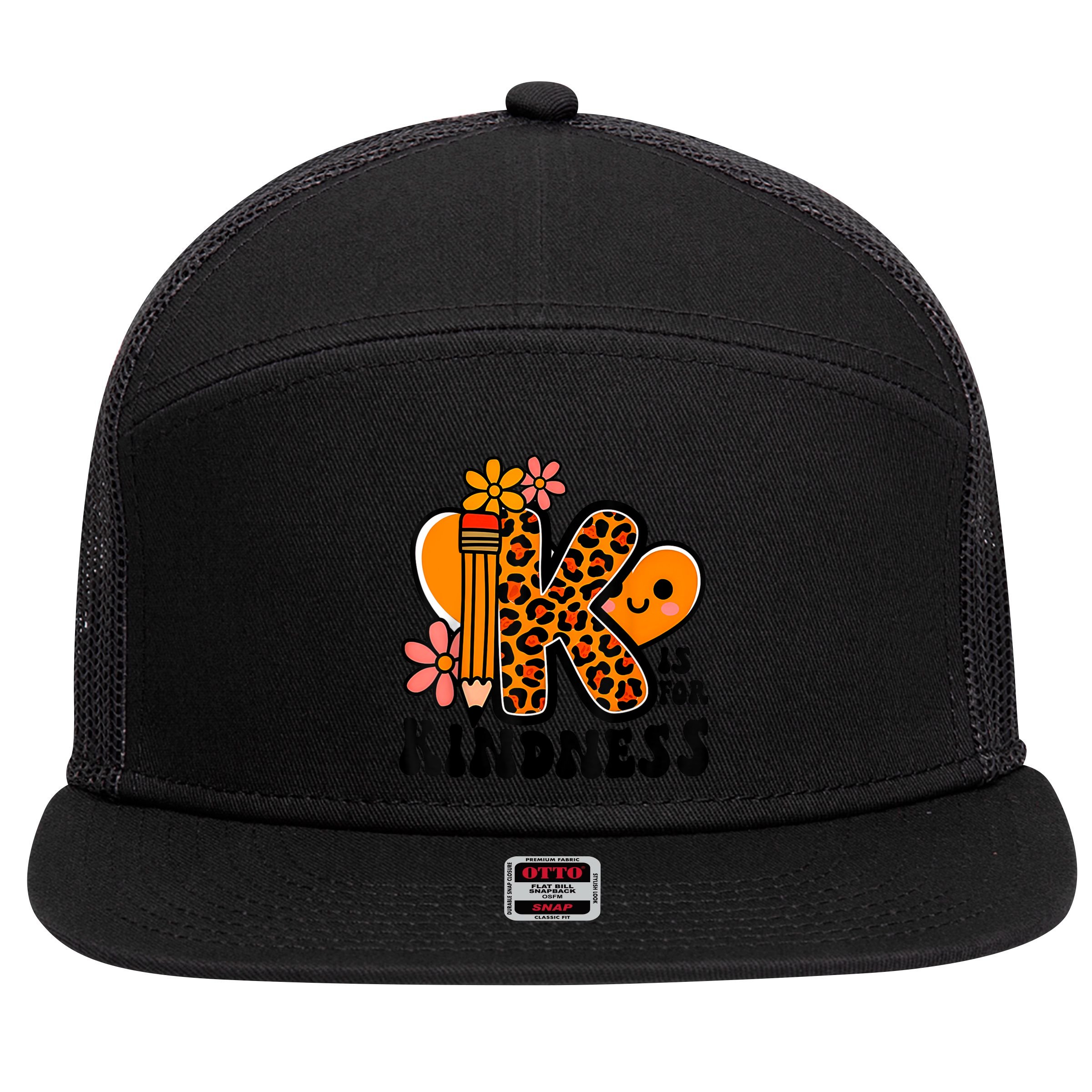 Unity Day Kindness Be Kind Teacher Anti Bully 7 Panel Mesh Trucker Snapback Hat