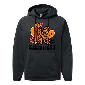 Unity Day Kindness Be Kind Teacher Anti Bully Performance Fleece Hoodie