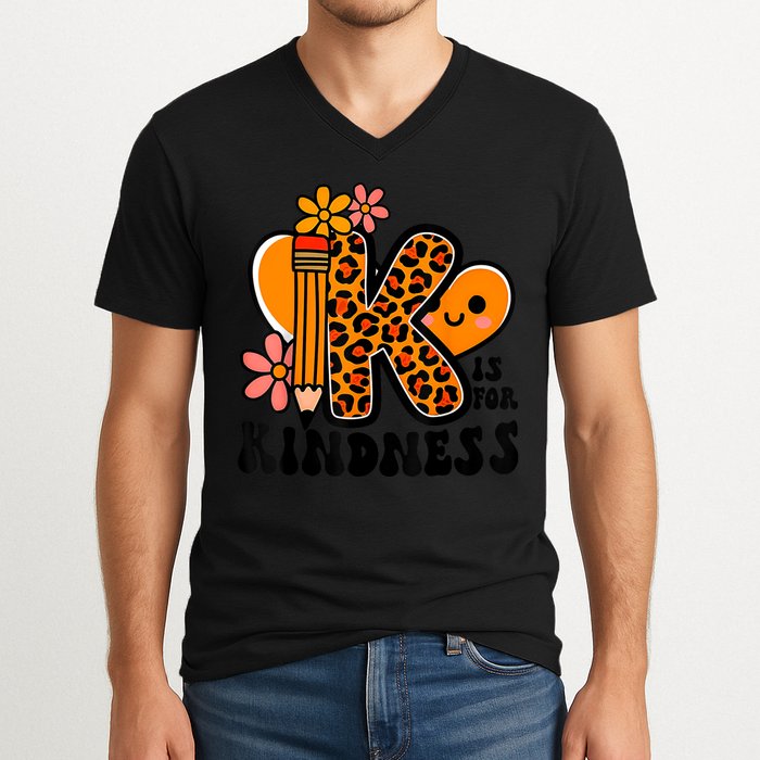 Unity Day Kindness Be Kind Teacher Anti Bully V-Neck T-Shirt