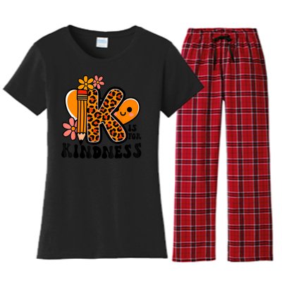 Unity Day Kindness Be Kind Teacher Anti Bully Women's Flannel Pajama Set