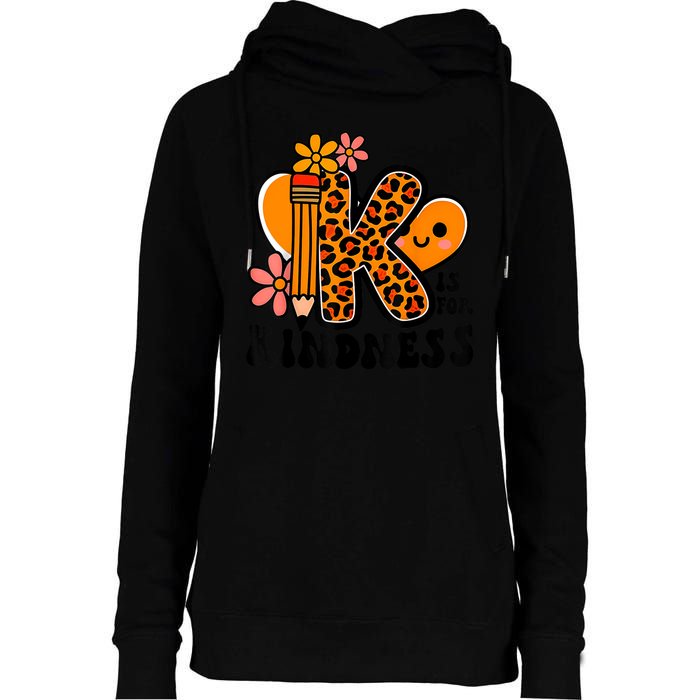 Unity Day Kindness Be Kind Teacher Anti Bully Womens Funnel Neck Pullover Hood