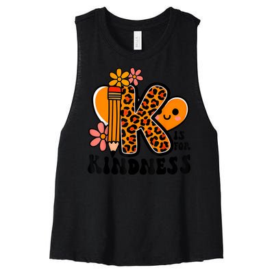 Unity Day Kindness Be Kind Teacher Anti Bully Women's Racerback Cropped Tank