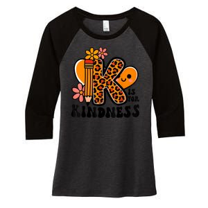 Unity Day Kindness Be Kind Teacher Anti Bully Women's Tri-Blend 3/4-Sleeve Raglan Shirt