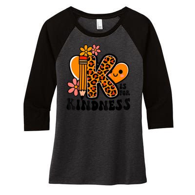 Unity Day Kindness Be Kind Teacher Anti Bully Women's Tri-Blend 3/4-Sleeve Raglan Shirt