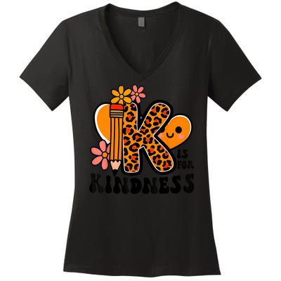 Unity Day Kindness Be Kind Teacher Anti Bully Women's V-Neck T-Shirt