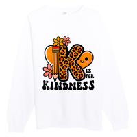 Unity Day Kindness Orange Teacher Be Kind Premium Crewneck Sweatshirt