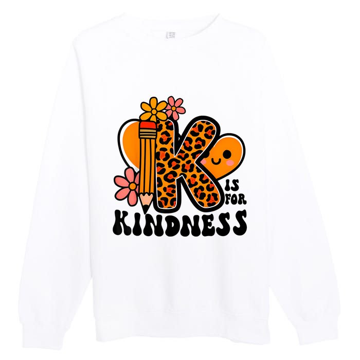 Unity Day Kindness Orange Teacher Be Kind Premium Crewneck Sweatshirt