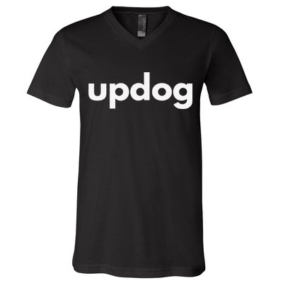 Updog Dog Lover What’s Up Dog Funny Apparel V-Neck T-Shirt