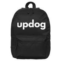 Updog Dog Lover What’s Up Dog Funny Apparel 16 in Basic Backpack