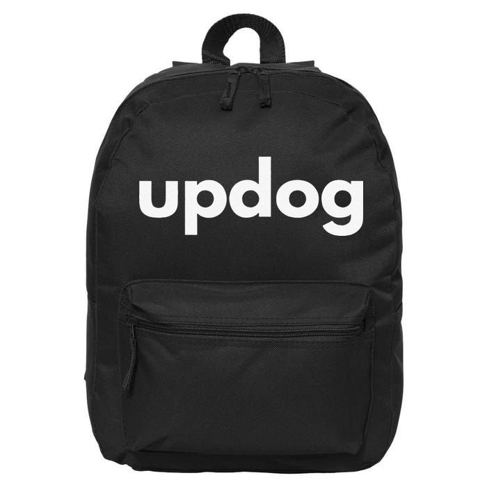 Updog Dog Lover What’s Up Dog Funny Apparel 16 in Basic Backpack