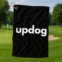 Updog Dog Lover What’s Up Dog Funny Apparel Golf Towel