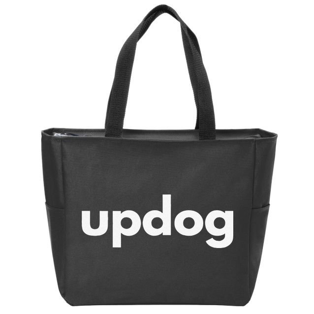 Updog Dog Lover What’s Up Dog Funny Apparel Zip Tote Bag