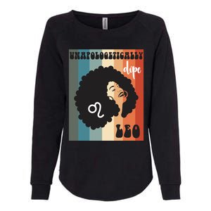 Unapologetically Dope Leo Black Zodiac Retro Groovy Gift Womens California Wash Sweatshirt