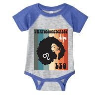 Unapologetically Dope Leo Black Zodiac Retro Groovy Gift Infant Baby Jersey Bodysuit