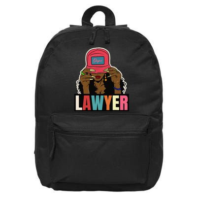 Unapologetically Dope Lawyer Black Afro Black History Ladies 16 in Basic Backpack