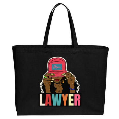 Unapologetically Dope Lawyer Black Afro Black History Ladies Cotton Canvas Jumbo Tote