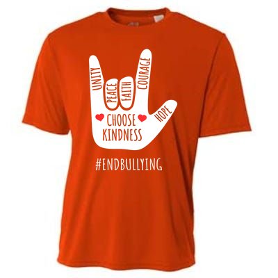 Unity Day Love Sign Hand Gesture End Bullying Orange Cooling Performance Crew T-Shirt