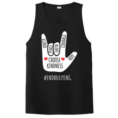 Unity Day Love Sign Hand Gesture End Bullying Orange PosiCharge Competitor Tank