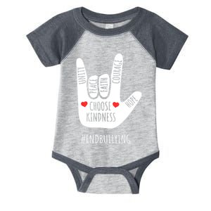 Unity Day Love Sign Hand Gesture End Bullying Orange Infant Baby Jersey Bodysuit