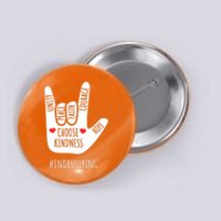 Unity Day Love Sign Hand Gesture End Bullying Orange Button