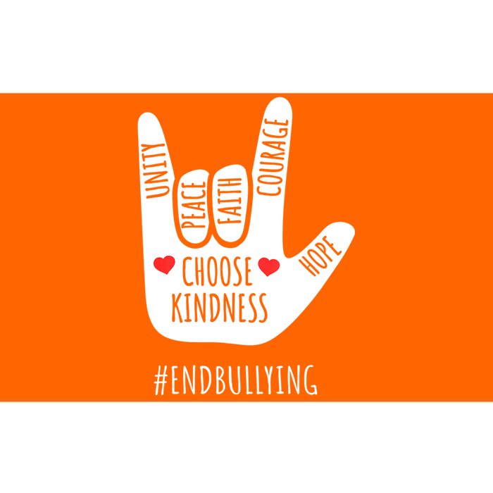 Unity Day Love Sign Hand Gesture End Bullying Orange Bumper Sticker