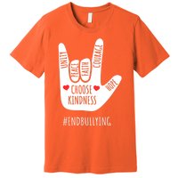 Unity Day Love Sign Hand Gesture End Bullying Orange Premium T-Shirt