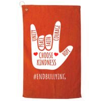 Unity Day Love Sign Hand Gesture End Bullying Orange Platinum Collection Golf Towel