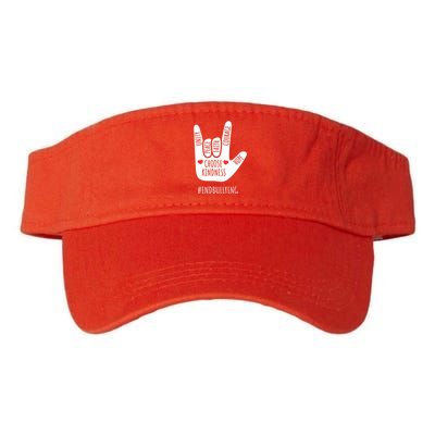 Unity Day Love Sign Hand Gesture End Bullying Orange Valucap Bio-Washed Visor