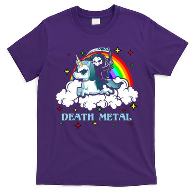 Unicorn Death Metal Rocker Go To Hell Rainbow T-Shirt