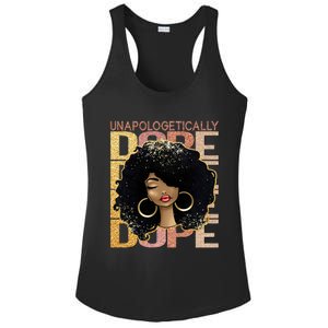 Unapologetically Dope Melanin Afro Queen Black History Month Gift Ladies PosiCharge Competitor Racerback Tank