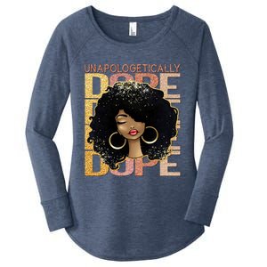 Unapologetically Dope Melanin Afro Queen Black History Month Gift Women's Perfect Tri Tunic Long Sleeve Shirt