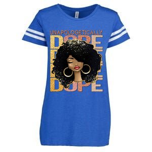 Unapologetically Dope Melanin Afro Queen Black History Month Gift Enza Ladies Jersey Football T-Shirt