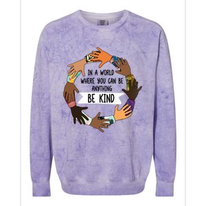 Unity Day Meaningful Gift Orange Be Kind Meaningful Gift Be Kind Asl Gift Colorblast Crewneck Sweatshirt