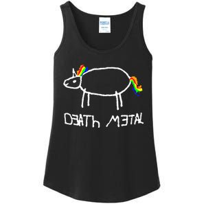 Unicorn Death Metal Heavy Metal Black Metal Fun Design Ladies Essential Tank