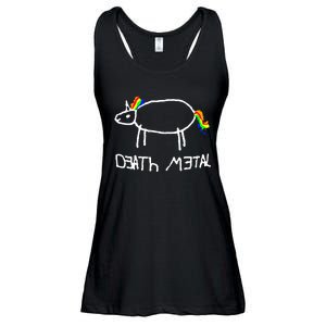 Unicorn Death Metal Heavy Metal Black Metal Fun Design Ladies Essential Flowy Tank