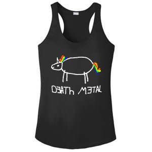 Unicorn Death Metal Heavy Metal Black Metal Fun Design Ladies PosiCharge Competitor Racerback Tank