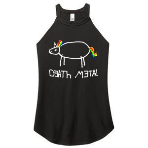 Unicorn Death Metal Heavy Metal Black Metal Fun Design Women's Perfect Tri Rocker Tank