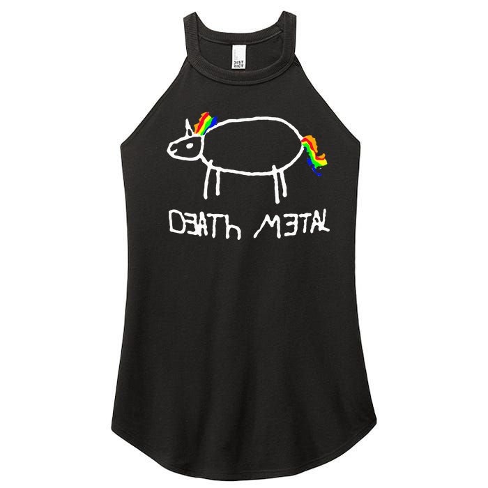 Unicorn Death Metal Heavy Metal Black Metal Fun Design Women's Perfect Tri Rocker Tank